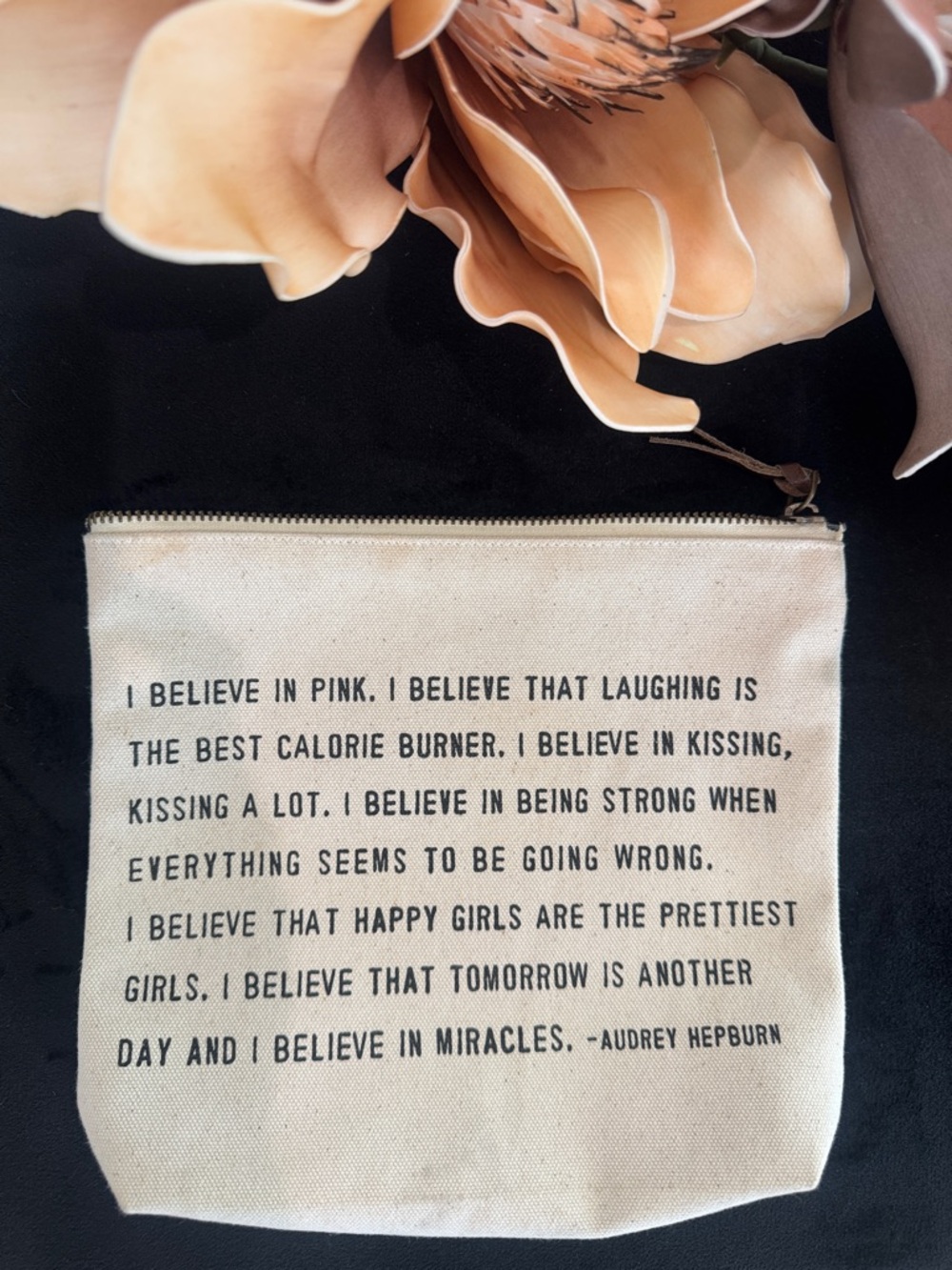 Sugarboo & Co. Natural Canvas Cosmetic Zip Pouch